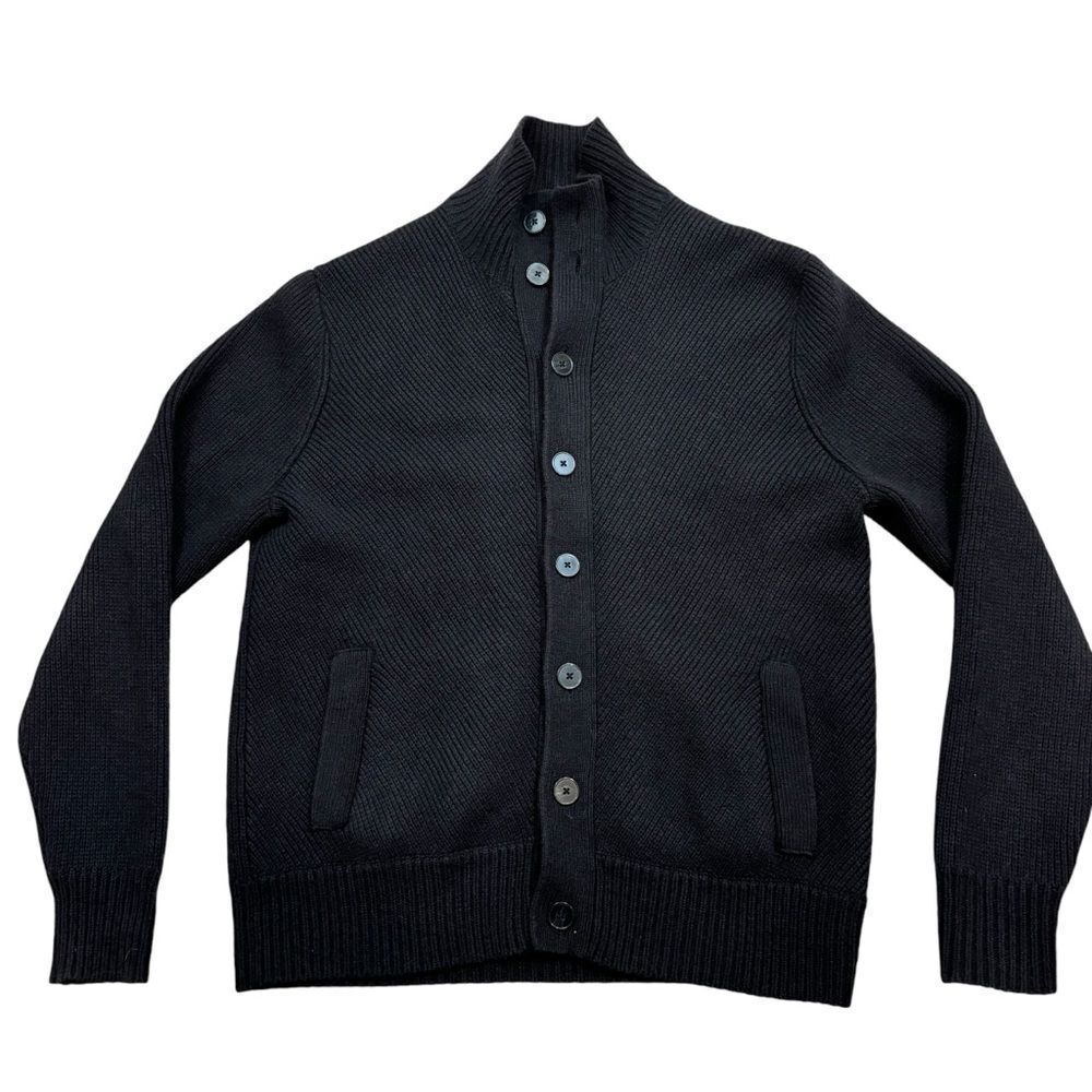 Men’s‎ Joseph Abboud Black Wool Blend Button Down Cardigan Size Large